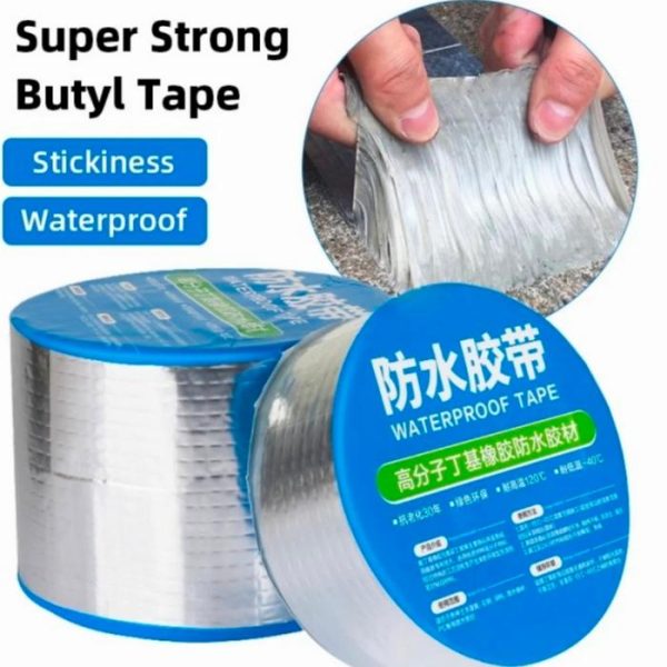 ২ পিস Waterproof Aluminium Rubber Butyl Sealing Tape, Waterproof Repair Tape for Roof Water Leakage, Pipe Leakage(দৈর্ঘ্য ১০+১০=২০ ফিট, প্রস্থ ২ ইঞ্চি)